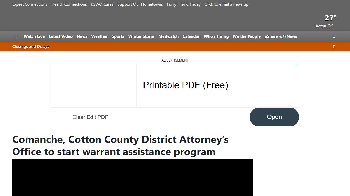 Comanche, Cotton County District Attorney’s Office to start warrant assistance program